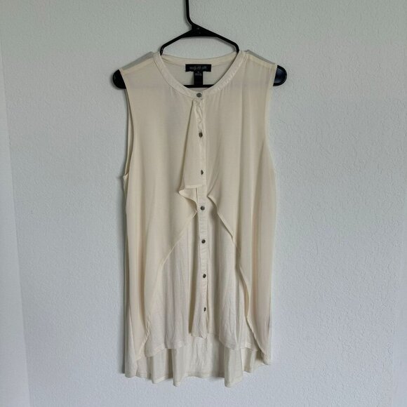 august silk Tops - August Silk Sleeveless Button Up Layered Top. Size XL